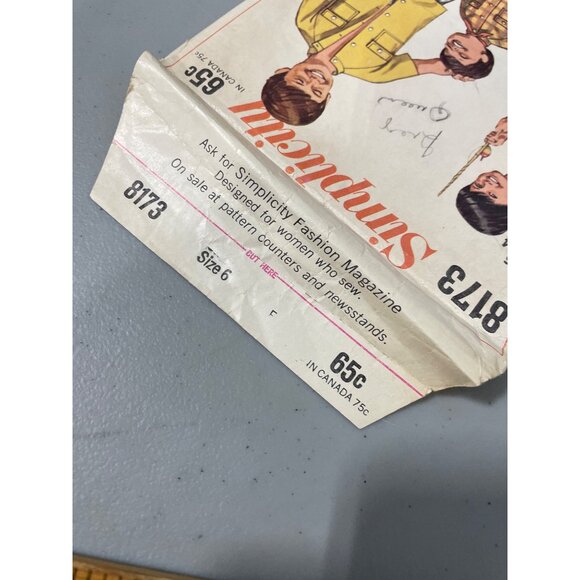 60s Simplicity 8173 Vintage Sewing Pattern Size 6 Boys Shirt Pants Vintage CUT - Picture 7 of 8